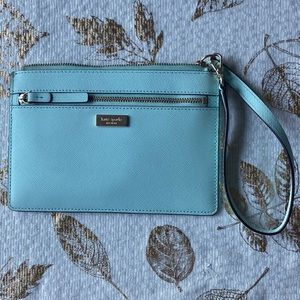 Kate Spade mint blue wristlet